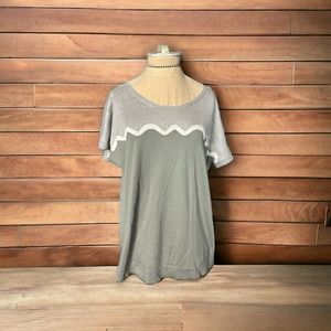 Cividini Pullover Gray White Greige Sweater Cotton Blend Made In Italy Size 12